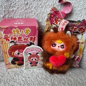 💌 RARE Baby Three Cupid - “Red Panda / Oracle Adjudicator” Plush SPECIAL EYES!